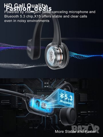 Нови безжични леки Слушалки за тренировка бягане шофиране Стерео звук, снимка 4 - Bluetooth слушалки - 39565735
