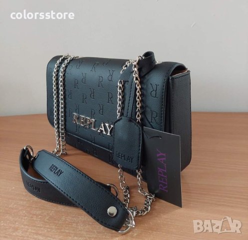 Черна чанта  Replay код Br309, снимка 4 - Чанти - 36010904