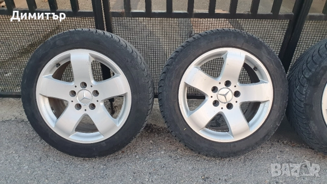 4 Алуминиеви джанти със зимни гуми за Мерцедес 16цола, снимка 3 - Гуми и джанти - 52355691