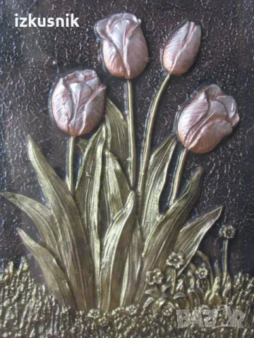 Голяма релефна пластика Лалета, снимка 2 - Декорация за дома - 47952782