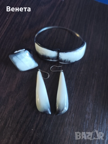 Комплекти от кост от рог-handmade, снимка 9 - Бижутерийни комплекти - 51837150