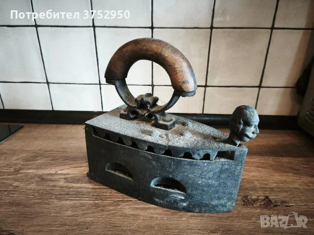 стара  чугунена ютия , снимка 4 - Антикварни и старинни предмети - 56111720
