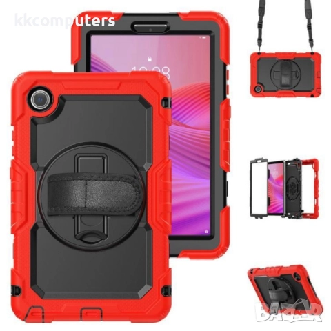 Удароустойчив силиконов калъф със задна част от PC и Лента през рамо за ZTE nubia Flip2 / Lenovo Tab, снимка 9 - Калъфи, кейсове - 51973875