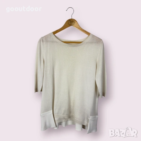 Schumacher копринен пуловер с пеплум (4)