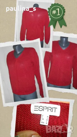 Два различни броя / Марков памучен пуловер с шпиц деколте "InWear" и "Esprit" , снимка 13 - Блузи с дълъг ръкав и пуловери - 15989750