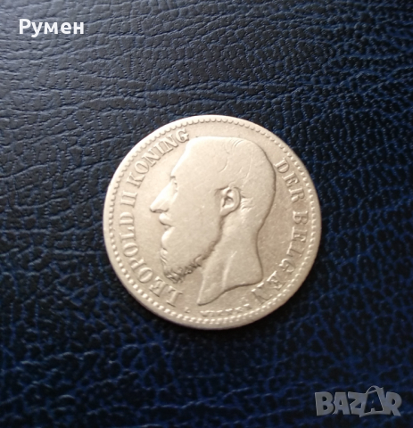 1 франк Белгия 1887 г.Сребро.Рядка! 