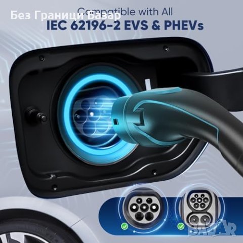 Нов Бърз Заряден Кабел за Електромобили, Тип 2, 6м, 3.3kW зарядно, снимка 7 - Аксесоари и консумативи - 44177165