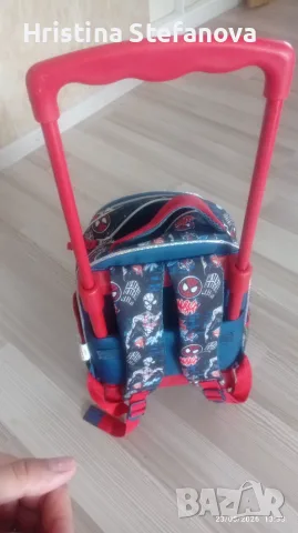 Детска раница Спайдърмен / Spiderman с колелца за момче за детска градина / ясла, снимка 4 - Раници - 55776904