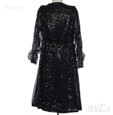 НОВА елегантна голяма дамска рокля с пайети (размер 3ХЛ), снимка 2 - Рокли - 53290762