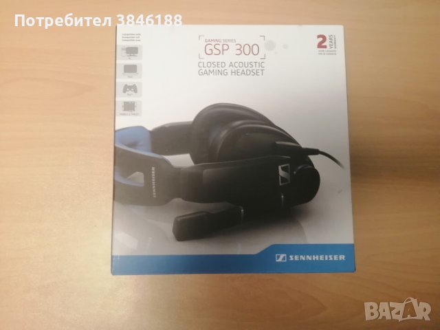 sennheiser gsp 300 closed acoustic gaming headset, снимка 1 - Слушалки за компютър - 42261125
