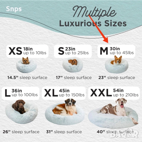 Легло за кучета и котки Best Friends by Sheri The Original 76х76 см, снимка 7 - За кучета - 51892687