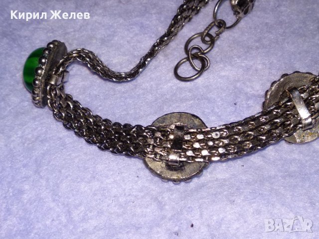 СТАРО РЕТРО ГОТИК АРТ КОЛИЕ ЧОКЪР посребрена благородна стомана с ВЕНЕЦИАНСКО СТЪКЛО МУРАНО 56641, снимка 11 - Антикварни и старинни предмети - 41751663