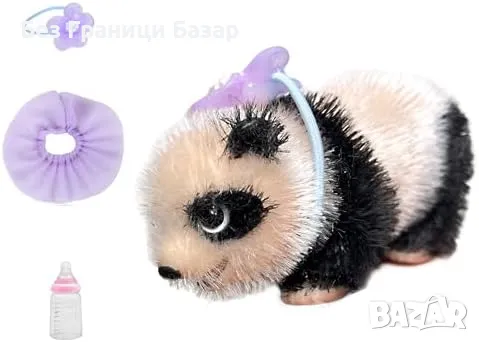 Нова Реалистична 5 инчова силиконова панда играчка с аксесоари за деца