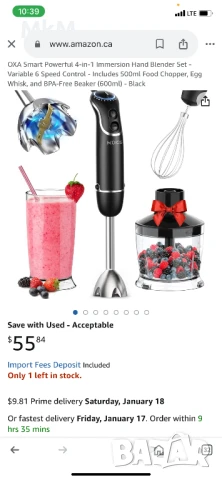 OXA Мощен 4-в-1 Комплект Потопяем Ръчен Пасатор, снимка 12 - Чопъри и пасатори - 50781091