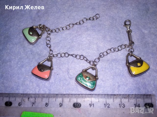 IRIS 925 МАРКОВА ЕМАЙЛИРАНА СРЕБЪРНА ВИНТИДЖ АРТ ГРИВНА СРЕБРО 925 ЮВЕЛИРНА РЪЧНА ИЗРАБОТКА 38737, снимка 11 - Гривни - 41741316