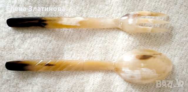 Старинен комплект за салата , снимка 2 - Прибори за хранене, готвене и сервиране - 44387596