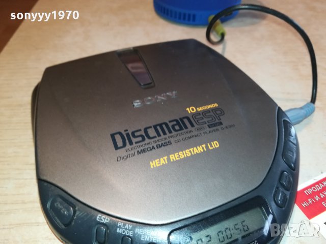 SONY D-E301 DISCMAN-ВНОС GERMANY 0203221137, снимка 10 - Радиокасетофони, транзистори - 35966632