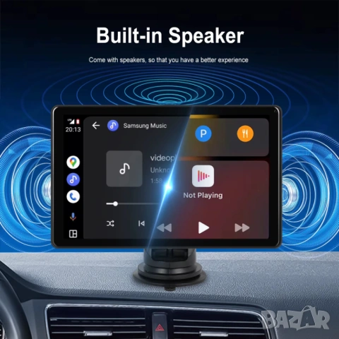 Монитор, Навигация, портативна мултимедия за кола, за автомобил с Carplay, Android Auto, 8" екран, снимка 18 - Аксесоари и консумативи - 53780799