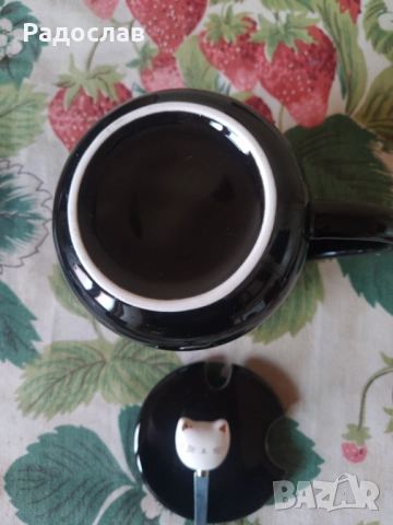 чаша за кафе с капак и лъжица, снимка 8 - Чаши - 51917936
