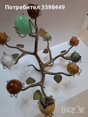 Декоративно дърво от нефрит или друг полускъпоценен, снимка 5 - Антикварни и старинни предмети - 52674077