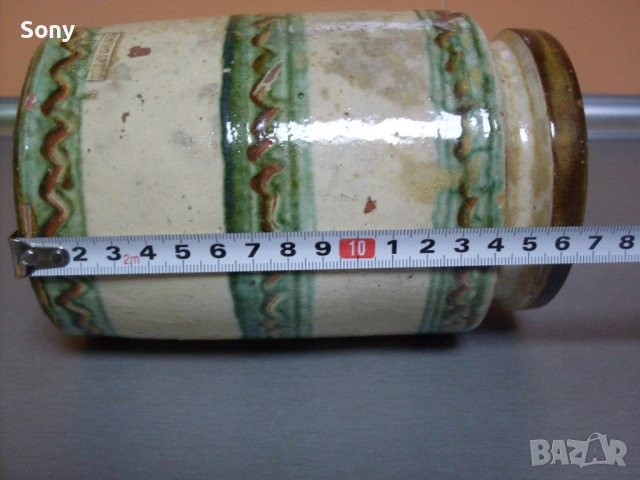 Стар български керамичен съд с маркировка., снимка 6 - Антикварни и старинни предмети - 53663335