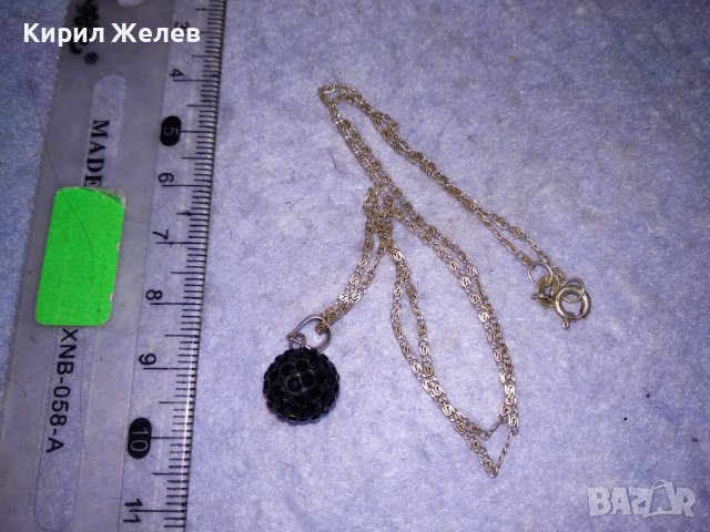 ФИНО СРЕБЪРНО КОЛИЕ СРЕБРО 925 ВЕРИЖКА с РЕТРО ПЛЕТКА МЕЧА СТЪПКА и КРИСТАЛЕН МЕДАЛЬОН с ЕМАЙЛ 32392, снимка 8 - Колиета, медальони, синджири - 39653997