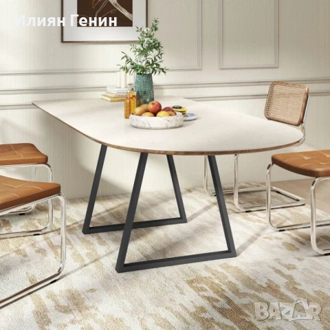 Трапецовидни крака за маса HOMCOM, комплект от 2, снимка 2 - Маси - 53807815