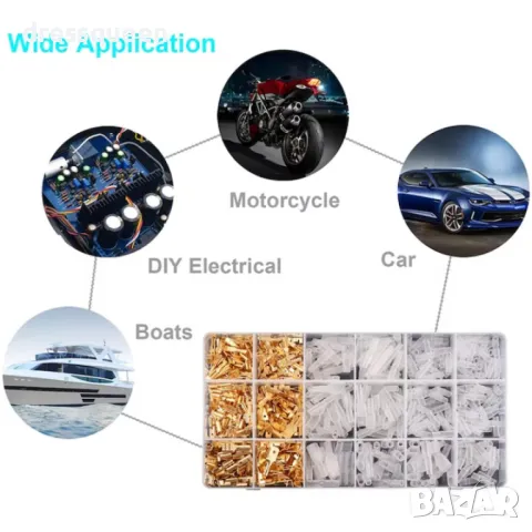 4398 Комплект от 600 конектора, изолирана клема, снимка 2 - Други инструменти - 48878148