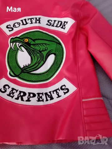 Дамско, ефектно кожено яке, снимка 6 - Якета - 47565103