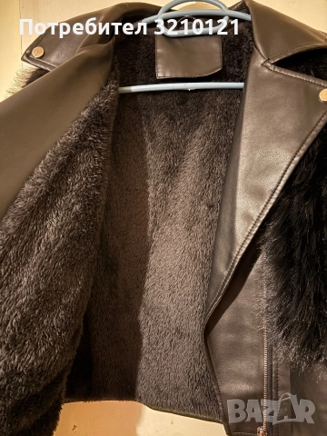 Дамско зимно кожено яке. , снимка 3 - Якета - 52629994
