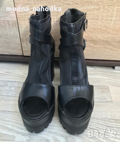 Секси черни обувки MDE на платформа с ток, снимка 8 - Други - 35752418