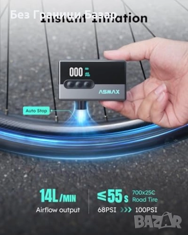 Нова Преносима електрическа помпа за колело гуми 120 PSI с манометър, снимка 3 - Друга електроника - 51941265