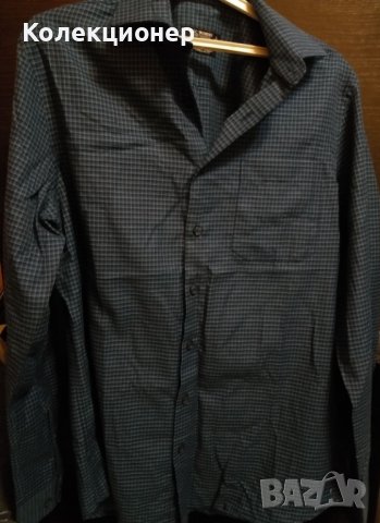 Нова официална риза с тъмносин каре – размер S