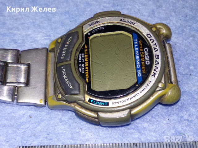 CASIO ILLUMINATOR DATA BANK Стар КОЛЕКЦИОНЕРСКИ ЯПОНСКИ ЕЛЕКТРОНЕН ЧАСОВНИК КАСИО с ВЕРИЖКА 43986, снимка 15 - Антикварни и старинни предмети - 44772851