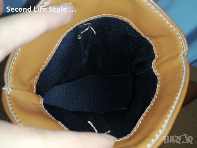 № 40 дамски кожени боти в каубойски стил в кафяв цвят, снимка 11 - Дамски боти - 53355007