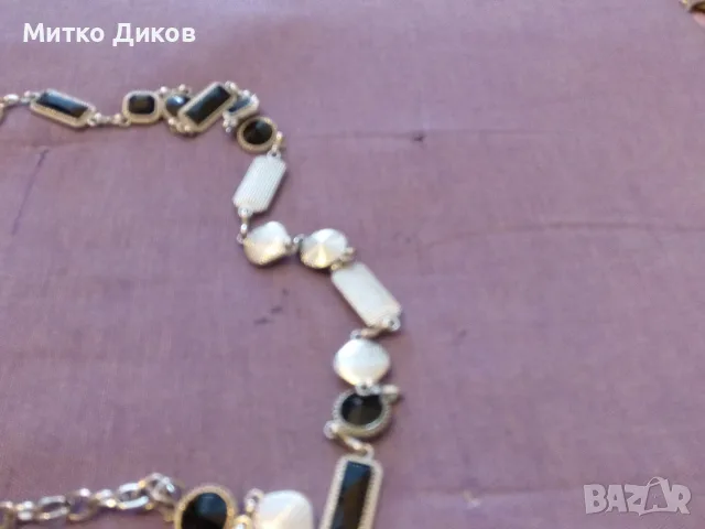 Колие от черен оникс, снимка 3 - Колиета, медальони, синджири - 55791202