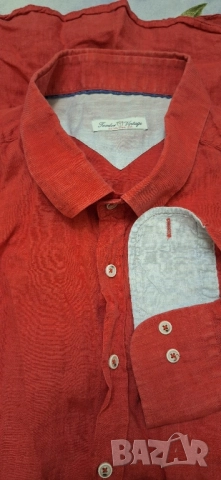 Мъжка риза лен Теодор,2ХL, снимка 5 - Ризи - 51620251