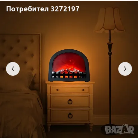 USB LED Декоративна лампа/камина с реалистичен изкуствен огън, снимка 3 - Настолни лампи - 48433469