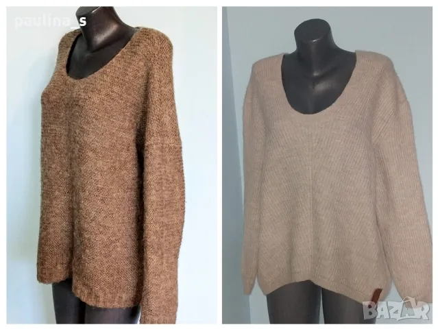 Два броя / Ангора, мерино и кашмир пуловер "Object" / голям размер