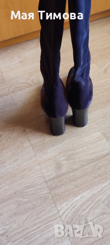 Дамски индийски ботуши тъмно кафяви, снимка 3 - Дамски обувки на ток - 36165938