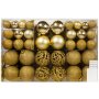 100 броя Комплект Златни коледни топки в 3 размера, снимка 1 - Други стоки за дома - 42671989