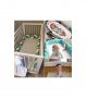 Мек памучен обиколник за детско легло, кошара, креватче, плетен обиколник с 3 цвята - код 2487, снимка 13