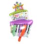 Гигант торта на етажи и свещи фолио фолиев балон хелий и въздух, снимка 1 - Други - 41455616