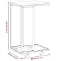 vidaXL Помощна маса с колелца черна 40x30x63,5 см инженерно дърво, снимка 8