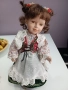 Порцеланова колекционерска кукла със метална стойка , снимка 1
