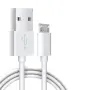 Micro USB кабел 1TECH JYS-003M, 5A, 1 м, USB-A, за зареждане и данни, бял, снимка 1