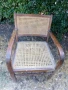 Дърво и ратан, ретро кресло, снимка 1