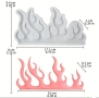 малък голям Огън пламък пламъци водорасли водорасло силиконов молд форма фондан шоколад декор, снимка 6