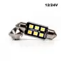 LED крушки 24V 6000K 6 SMD 2 броя за габарити, снимка 1