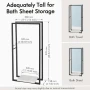 KES Стояща закачалка за кърпи за баня с тежка мраморна основа, 38" височина, 2 нива, свободно стояща, снимка 4